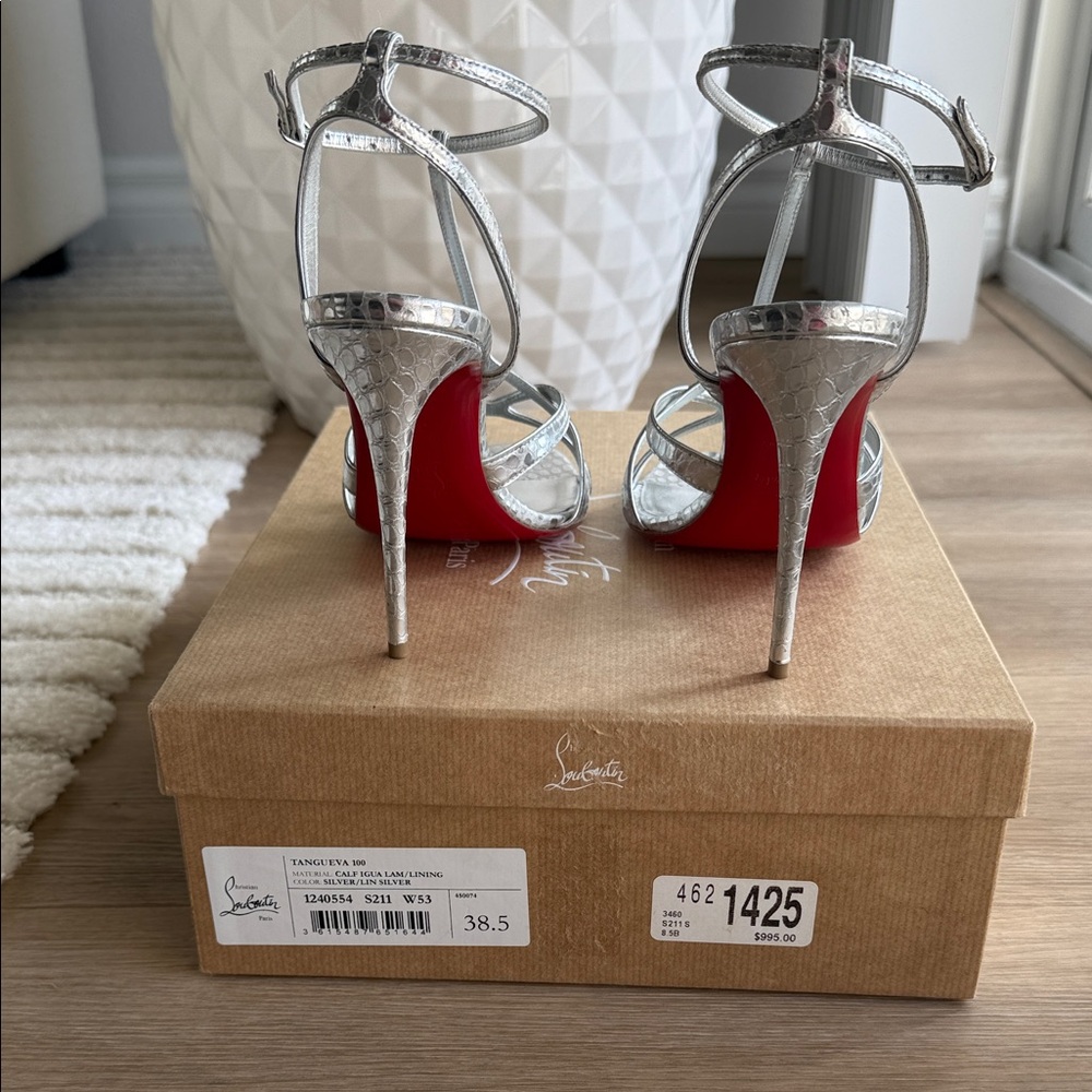 Christian Louboutin Silver Sandals 100